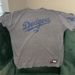 Nike Gray and Blue Dodgers Tee